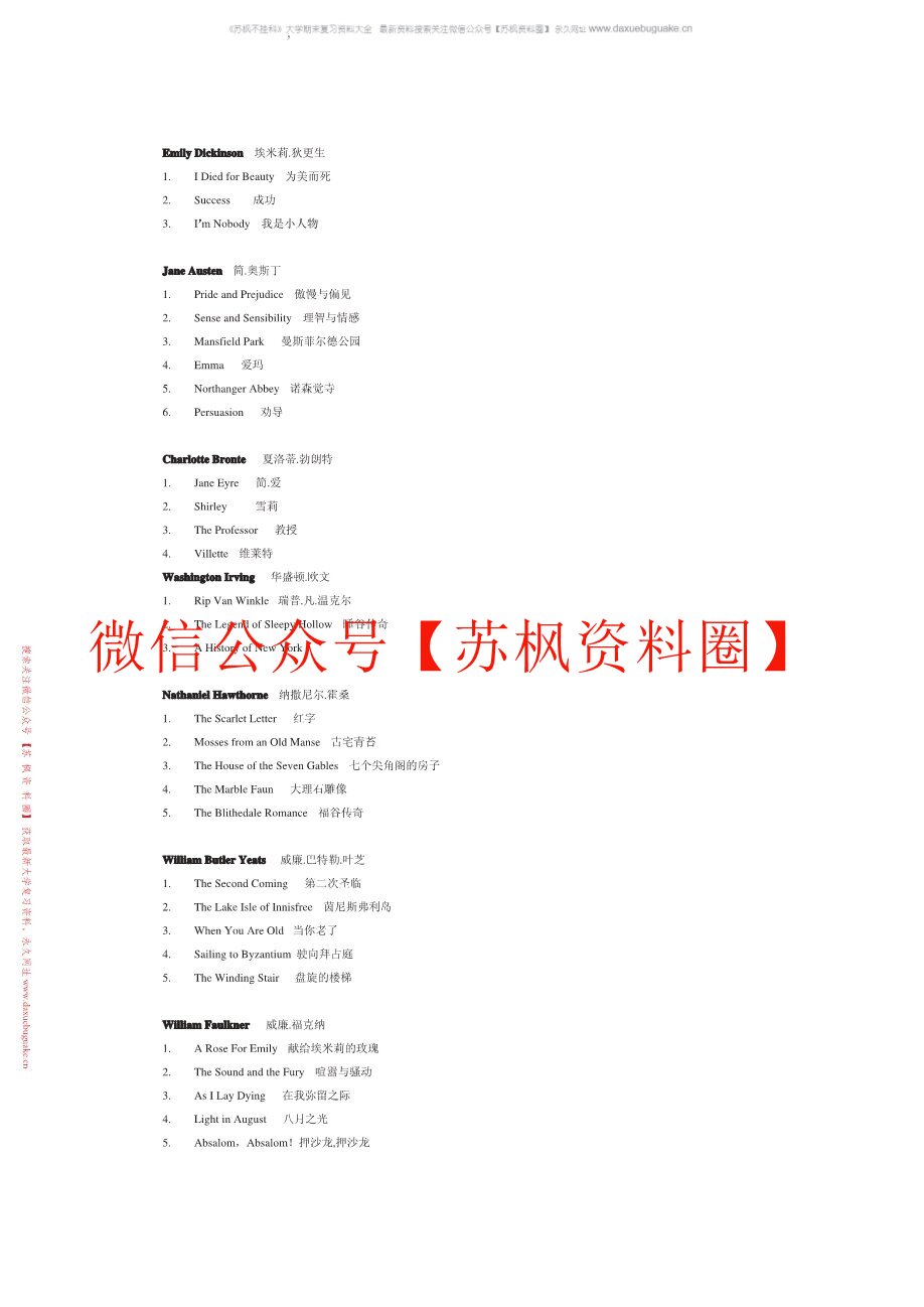 欧美文学选读